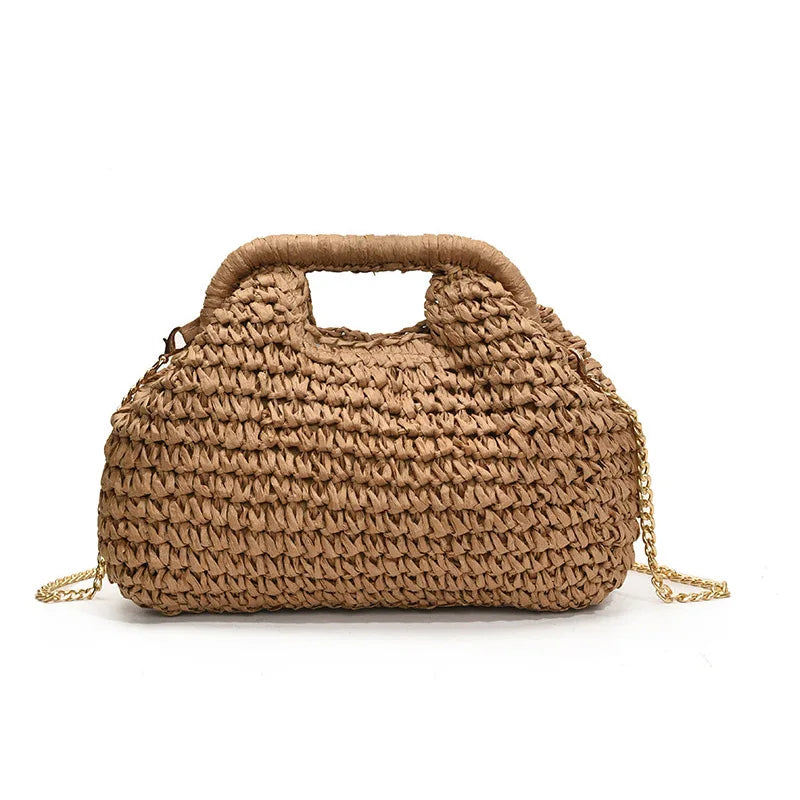 Roomy Straw Clutch