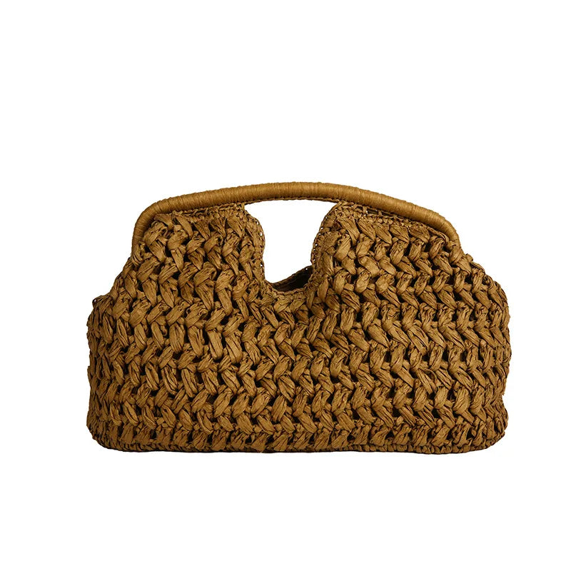 Roomy Straw Clutch