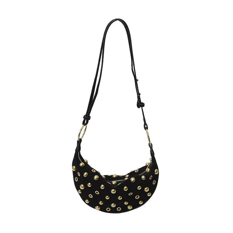 Suede Rivet Designer Bag