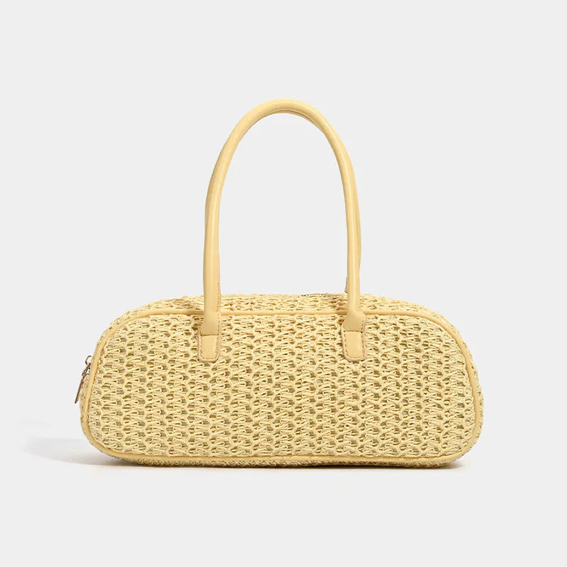 Roomy Straw Clutch